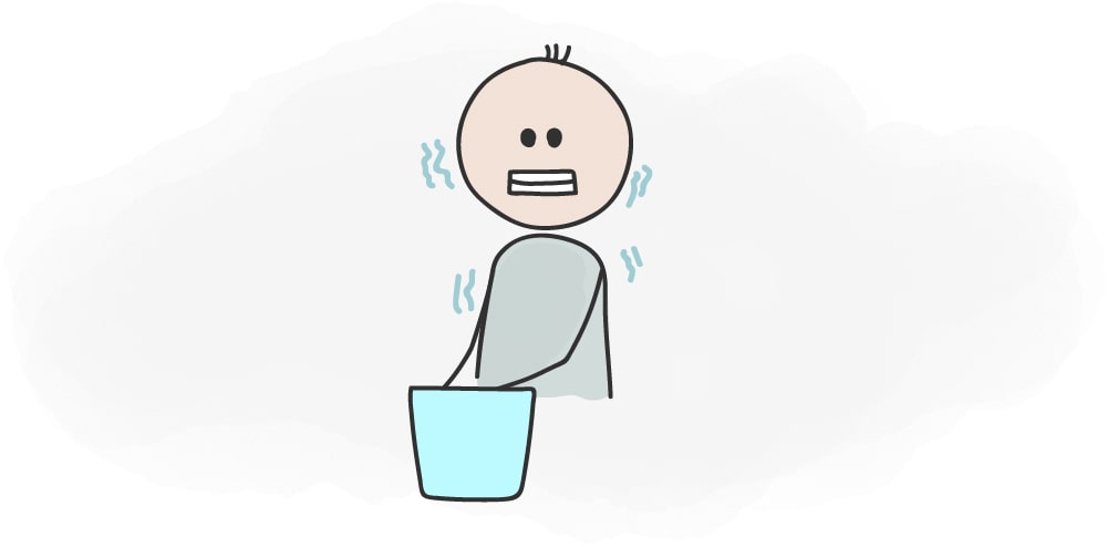 قاعده اوج-پایان- آزمایش سطل آب سرد