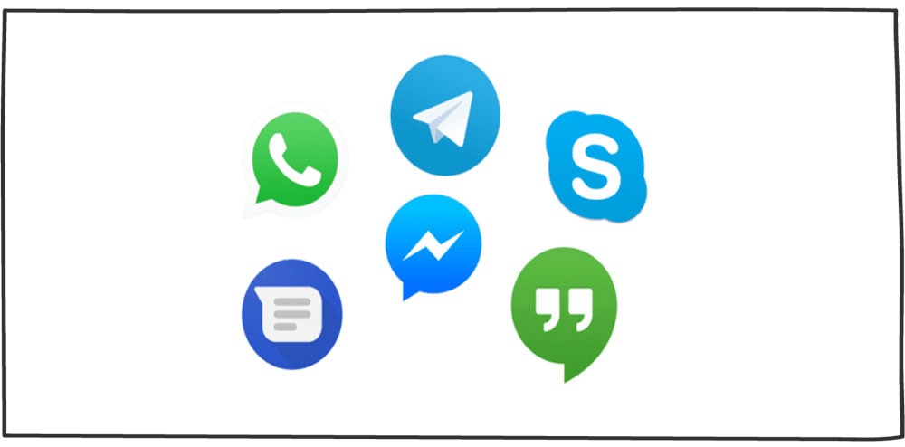 اپلیکیشن های پیام رسانی در ابزارهای ارتباط با مشتری